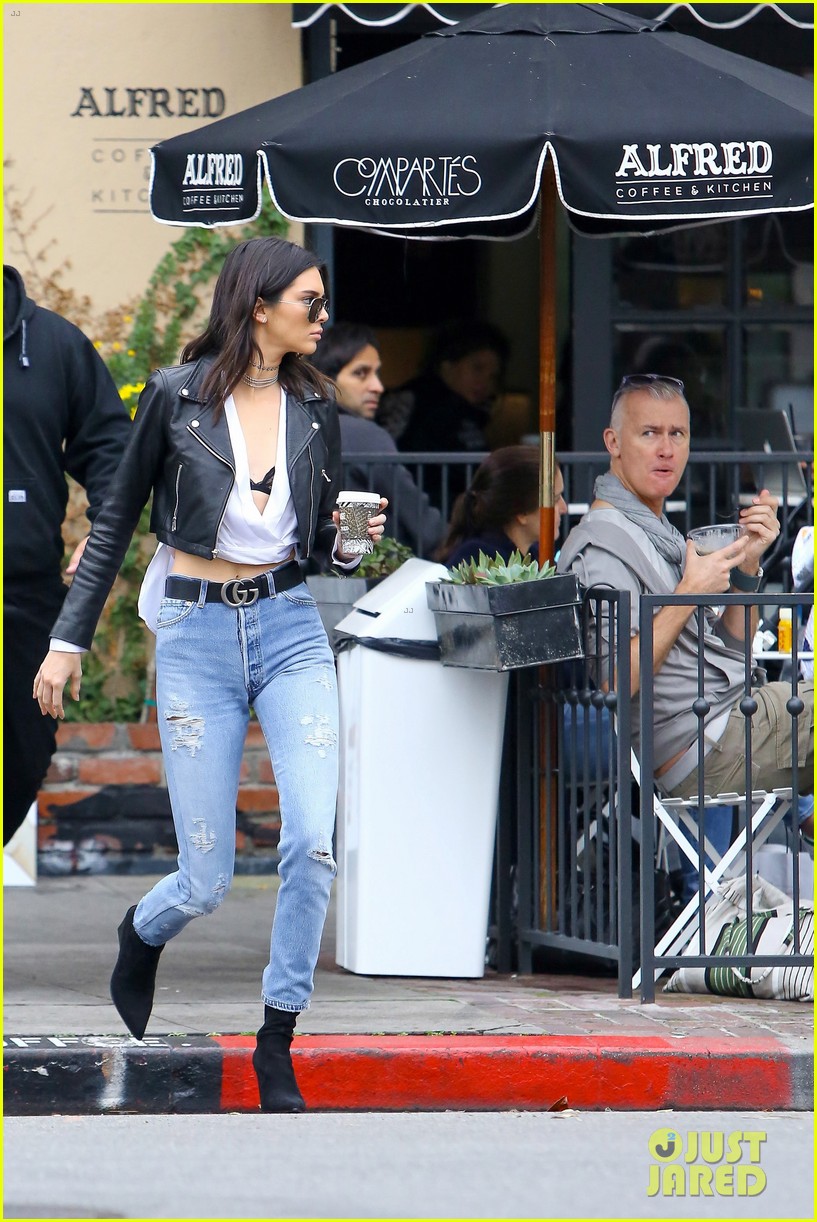 kendall jenner cleavage bra alfred coffee 06