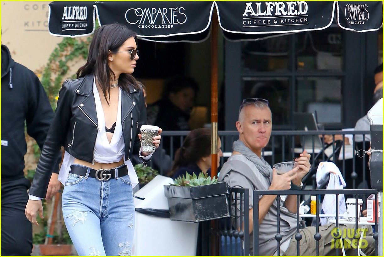 kendall jenner cleavage bra alfred coffee 07