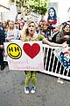 miley cyrus gina rodriguez and barbra streisand stand together at womens march 13