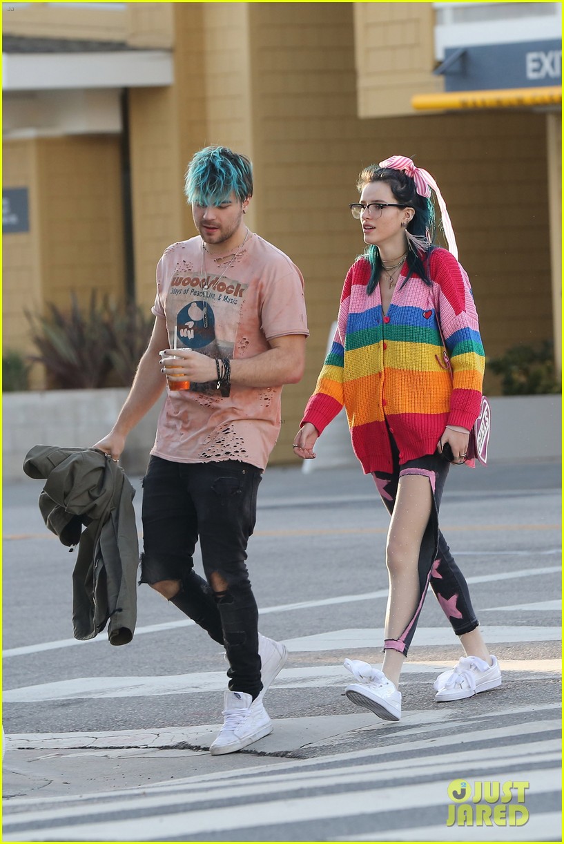 bella thorne jumps for joy while spending time with mystery man 09
