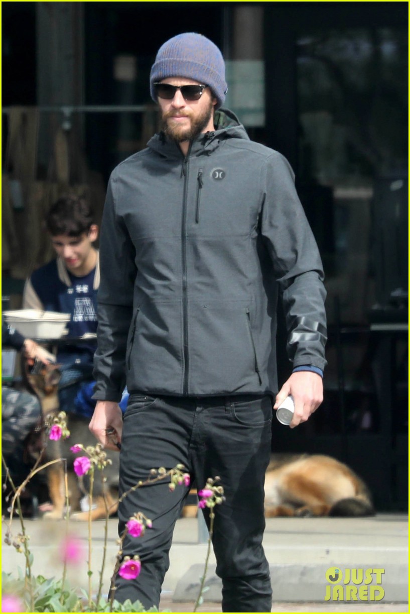 liam hemsworth and brother luke check out surf after socal storm 03
