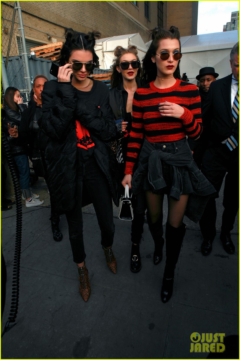 kendall jenner gigi bella have a busy day during nyfw 12