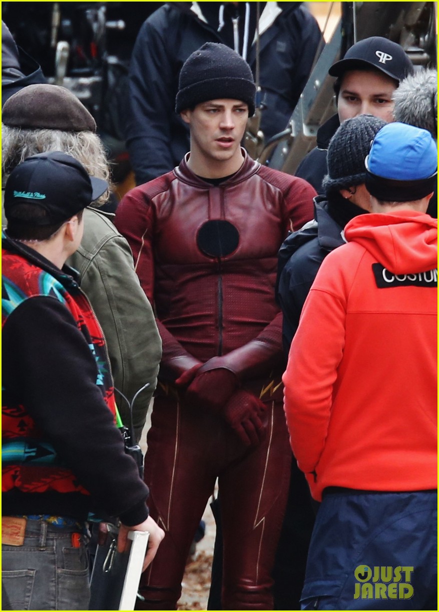 grant gustin gets int character on the flash set 01