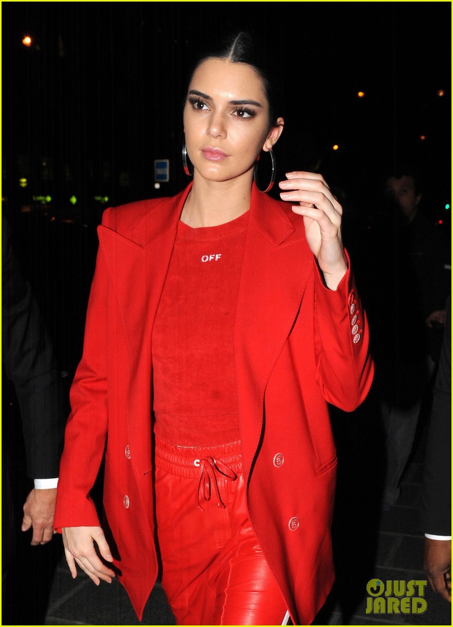 kendall bella rock bright colors during pfw 02