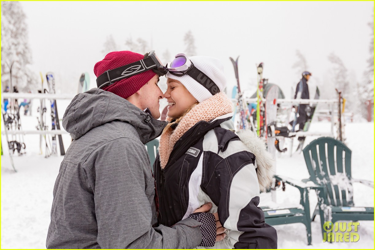 olivia holt boyfriend ray kearin kiss cuddle on their ski trip 14