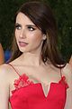 emma roberts stuns in spaghetti strapped red gown 03