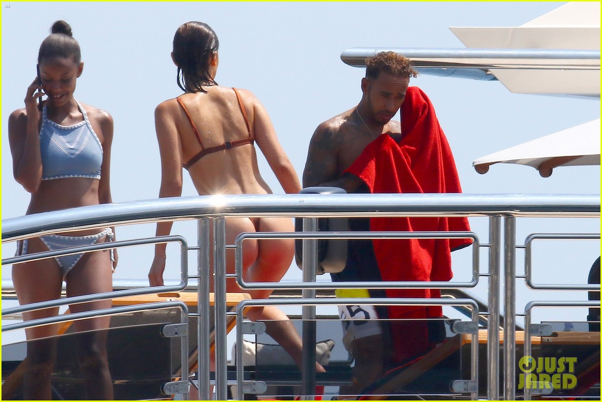 bella hadid jumps off a yacht in her bikini 05
