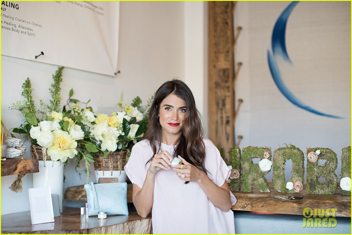 pregnant nikki reed attends anthropologie event 01