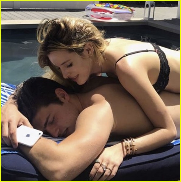 bella thorne hits the pool with gregg sulkin for his birthday 04
