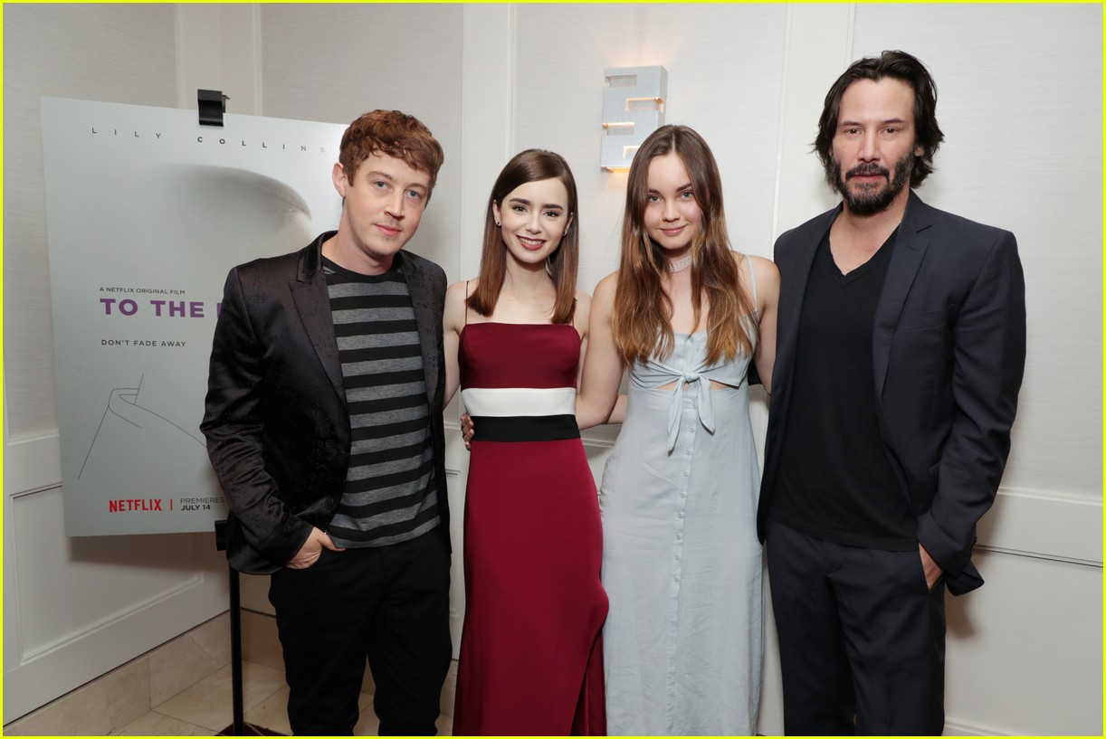 lily collins and keanu reeves attend to the bone la screening 02