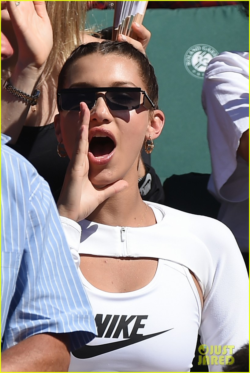 bella hadid wears her tennis whites to the french open08