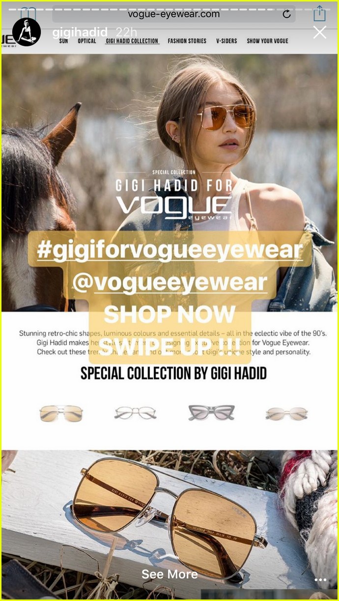gigi hadid is now designing sunglasses for vogue eyewear 10