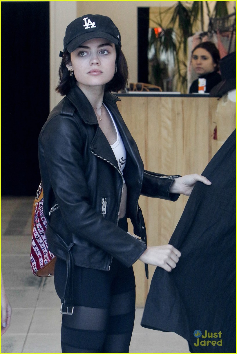 lucy hale dodgers cap shopping 01