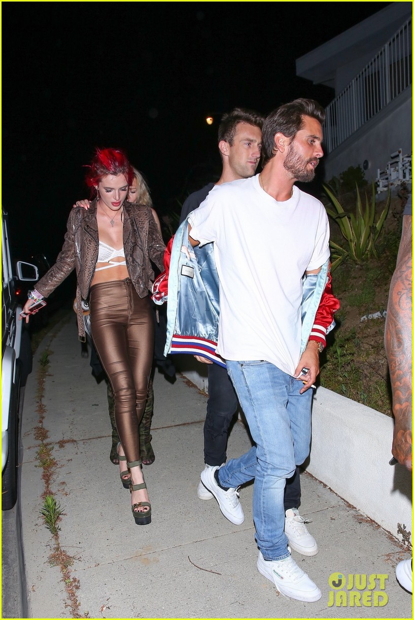bella thorne scott disick hold hands on night at the club 08