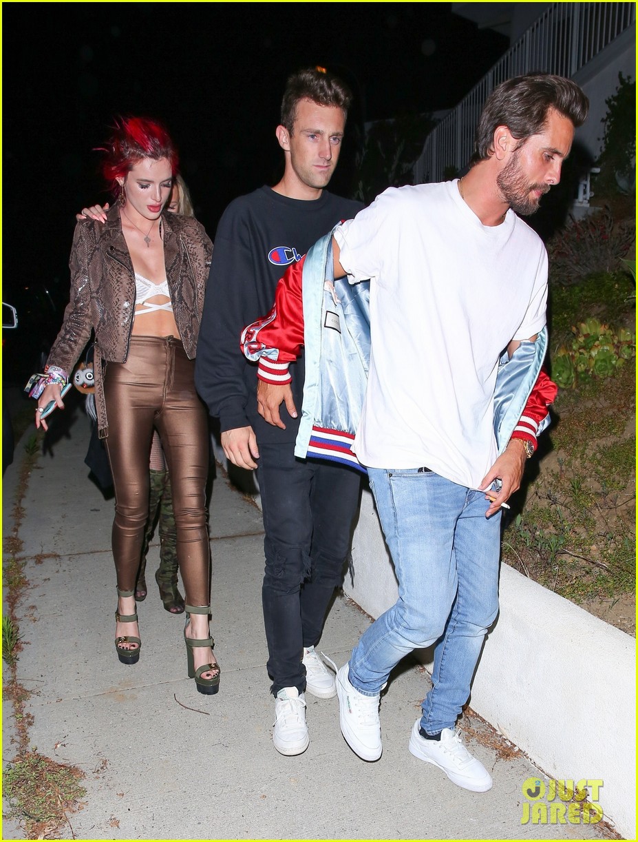 bella thorne scott disick hold hands on night at the club 11