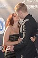 ariel winter and boyfriend levi meaden kiss on blue carpet at la dodgers gala 06