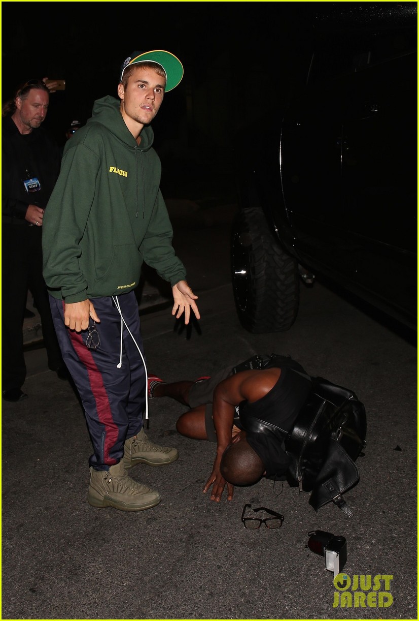 justin bieber hits photographer with truck after leaving church 08