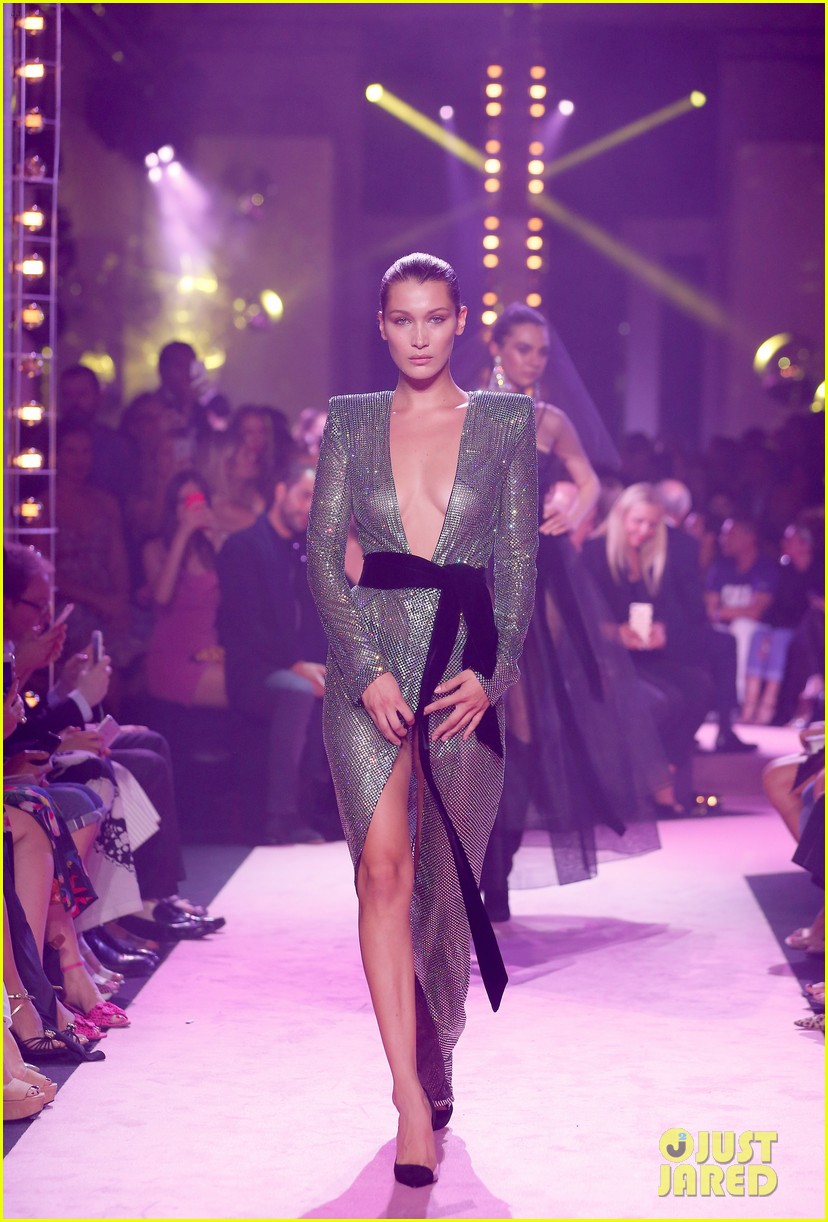 bella hadid wears completely see through top for alexandre vauthier fashion show 03