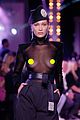 bella hadid wears completely see through top for alexandre vauthier fashion show 06