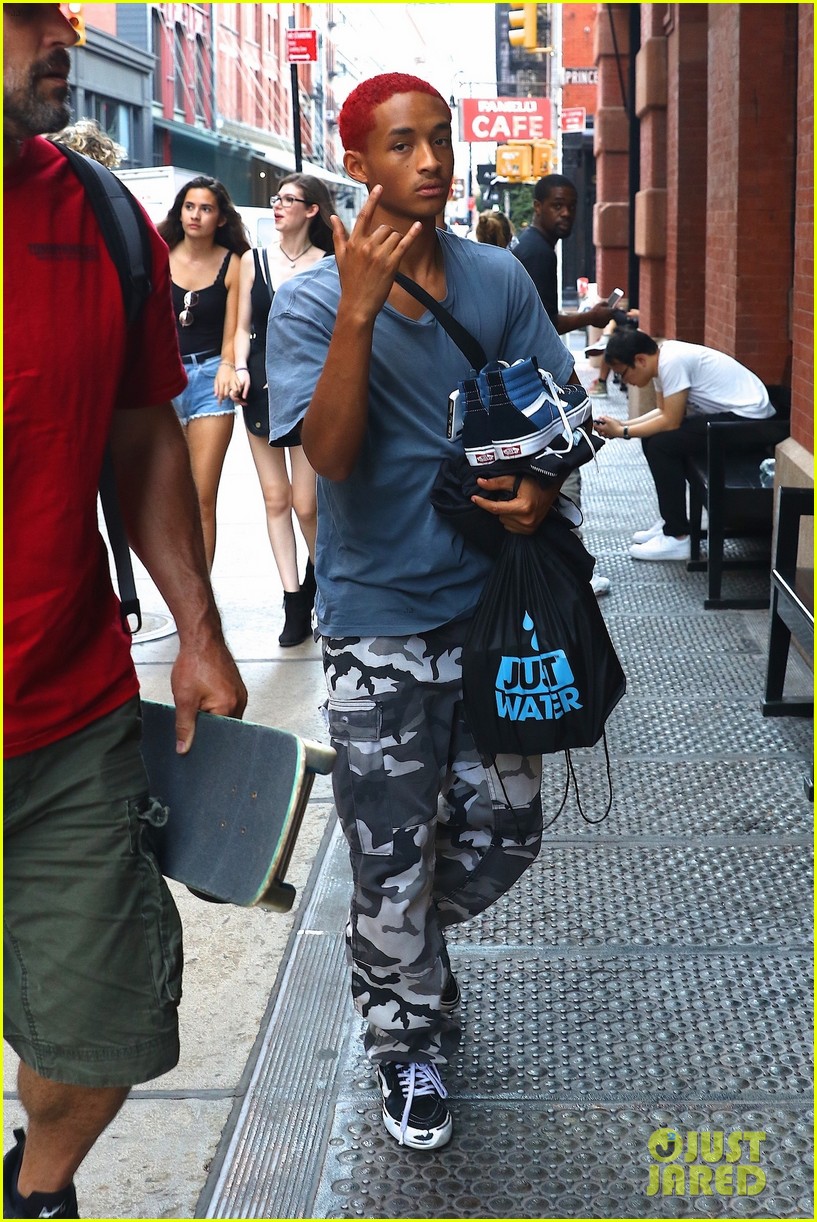 jaden smith shows off red hair nyc 02