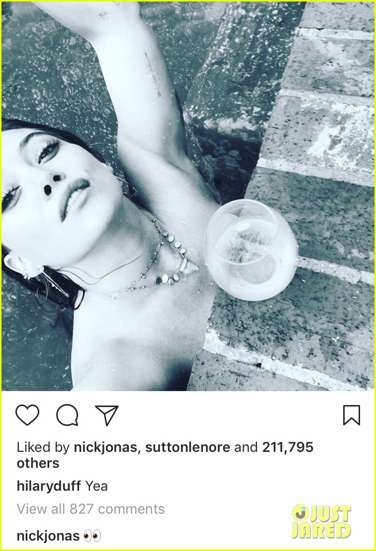 nick jonas comments on hillary duffs instagram photo2 01
