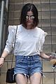lucy hale jean dress shorts aria outfits tease 03