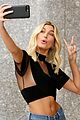 hailey baldwin auditions for victorias secret fashion show in semi sheer crop top 01
