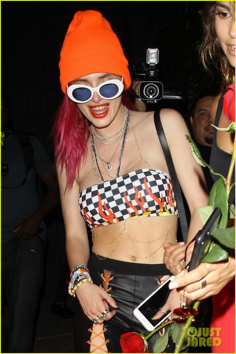bella thorne shows off toned abs at after party 01