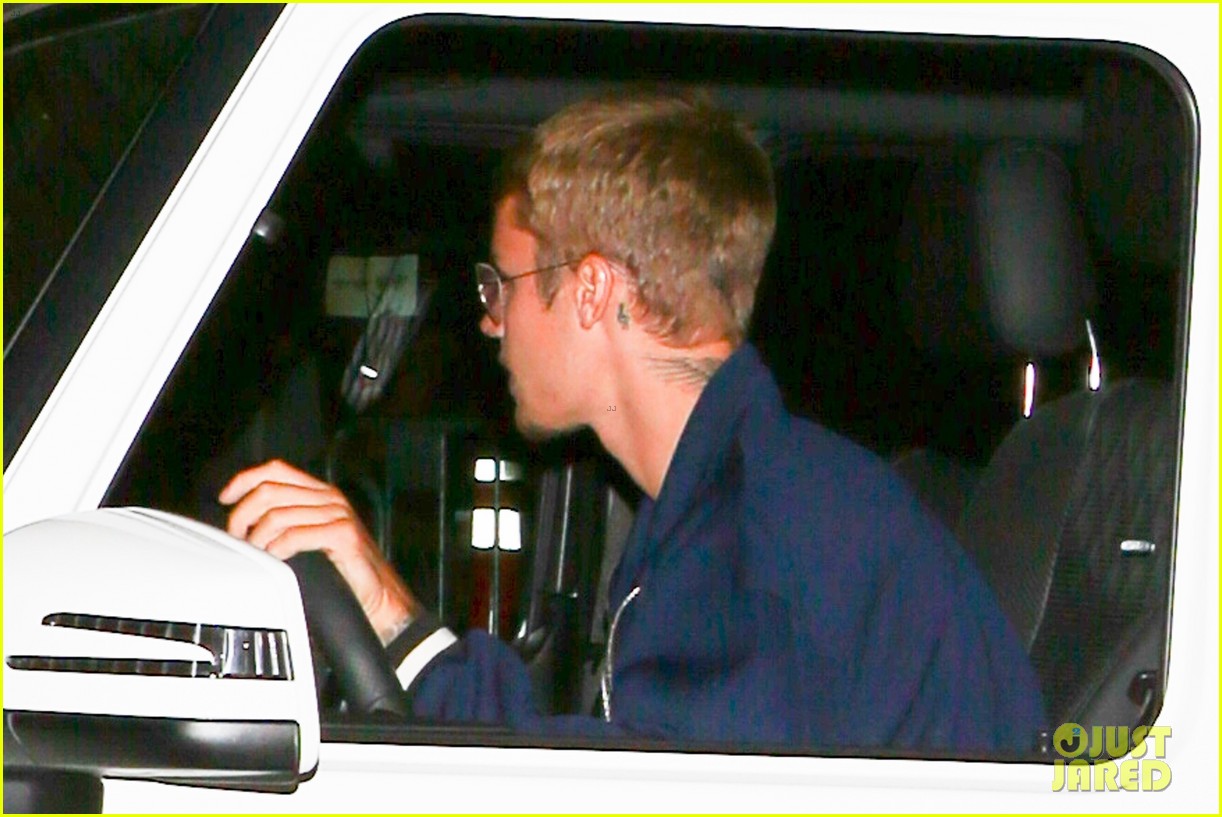 exes justin hailey leave church service separately in la 04