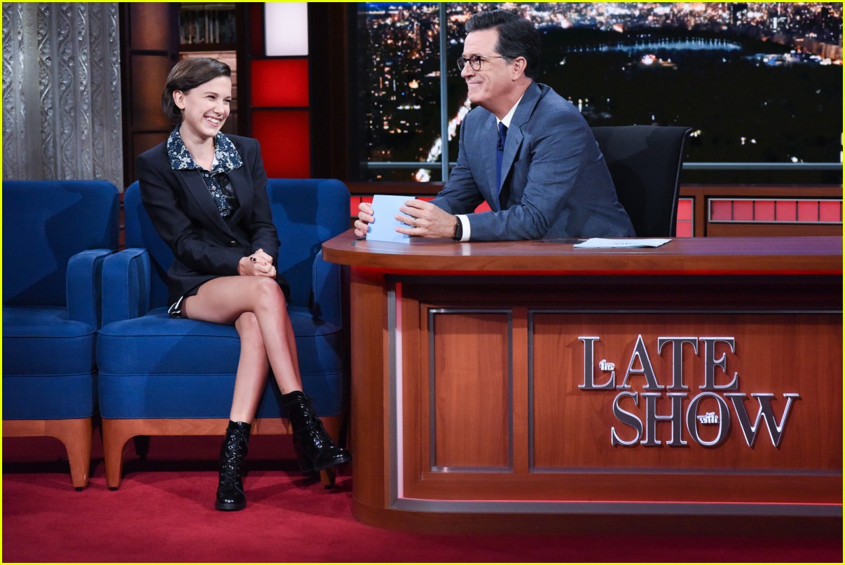 millie bobby brown wants to host the emmys with stephen colbert 02