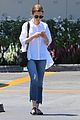 lily collins adds a pretty touch to her casual ensemble2 08