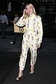 elle fanning sports pajama inspired outfit while promoting leap 01