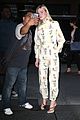 elle fanning sports pajama inspired outfit while promoting leap 03