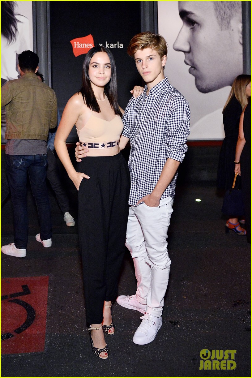 bailee madison and alex lange are way too cute at justin biebers t shirt launch 01