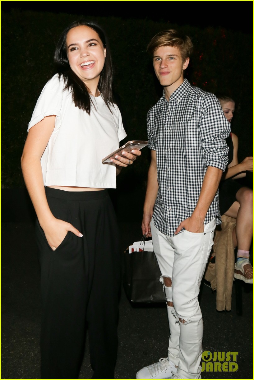 bailee madison and alex lange are way too cute at justin biebers t shirt launch 09