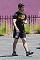 nick jonas shows his muscles after hitting the gym 01