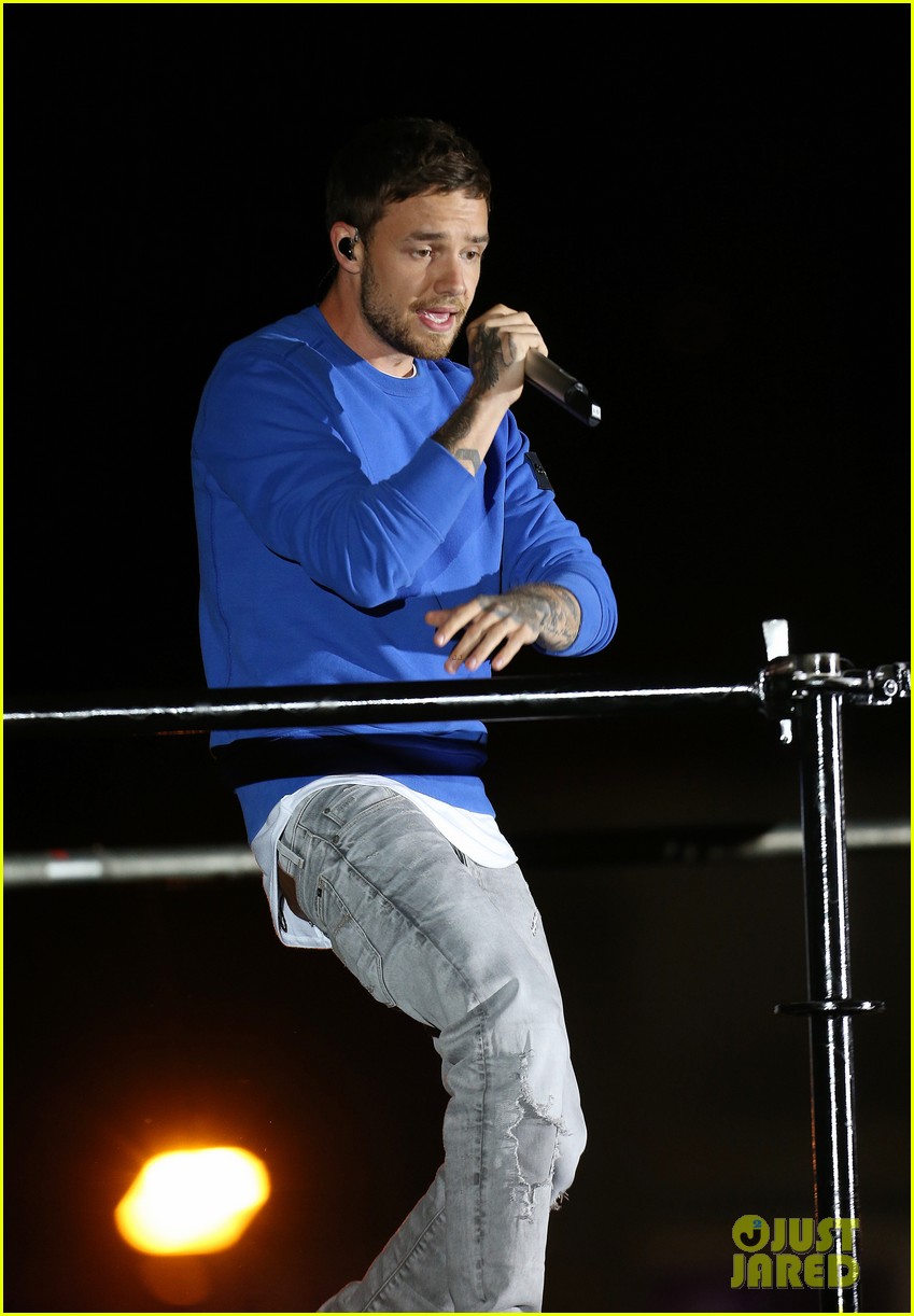 liam payne hits the stage to perform at voxi event in london 02