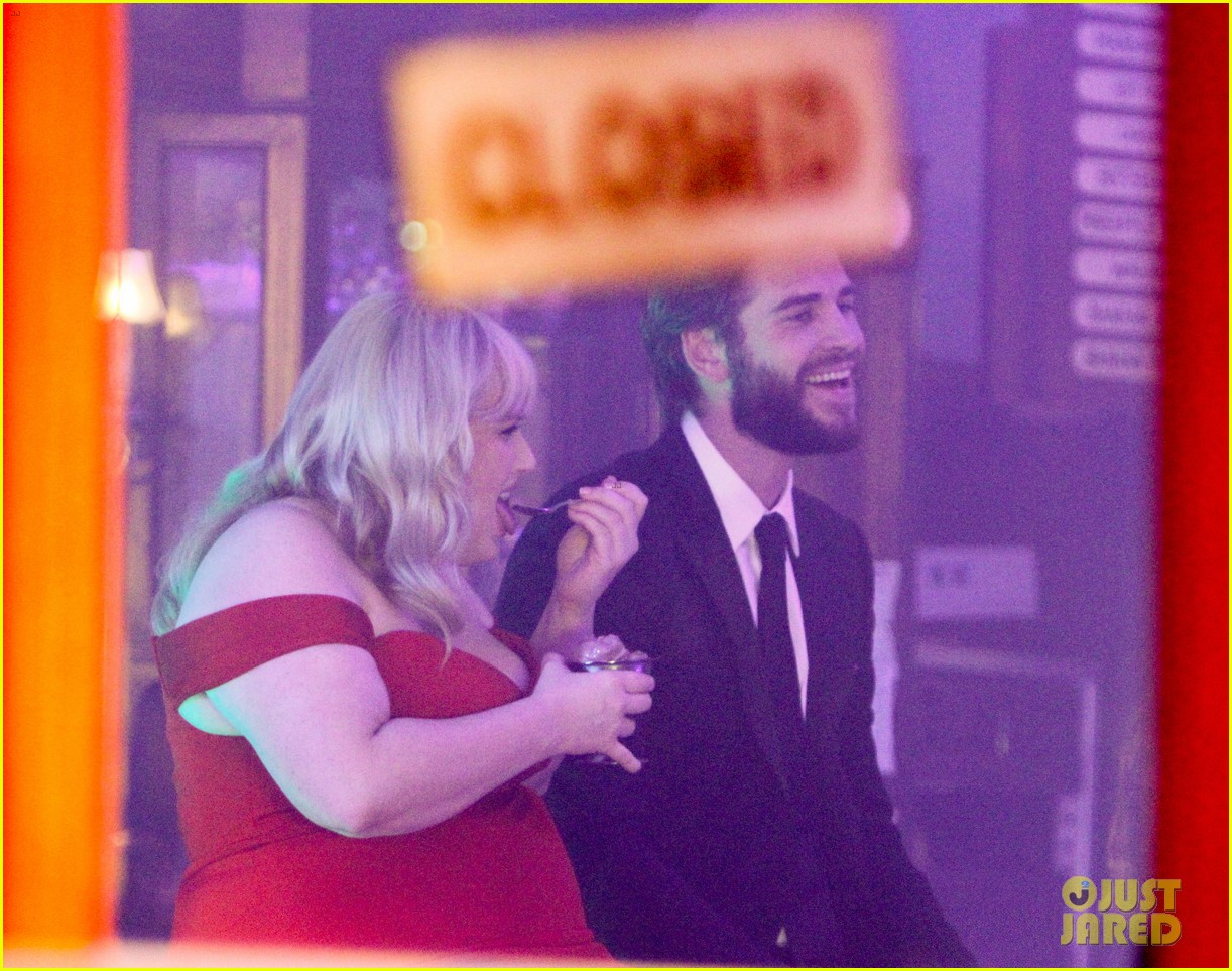 rebel wilson and liam hemsworth get glam for last night of isnt it romantic filming 09