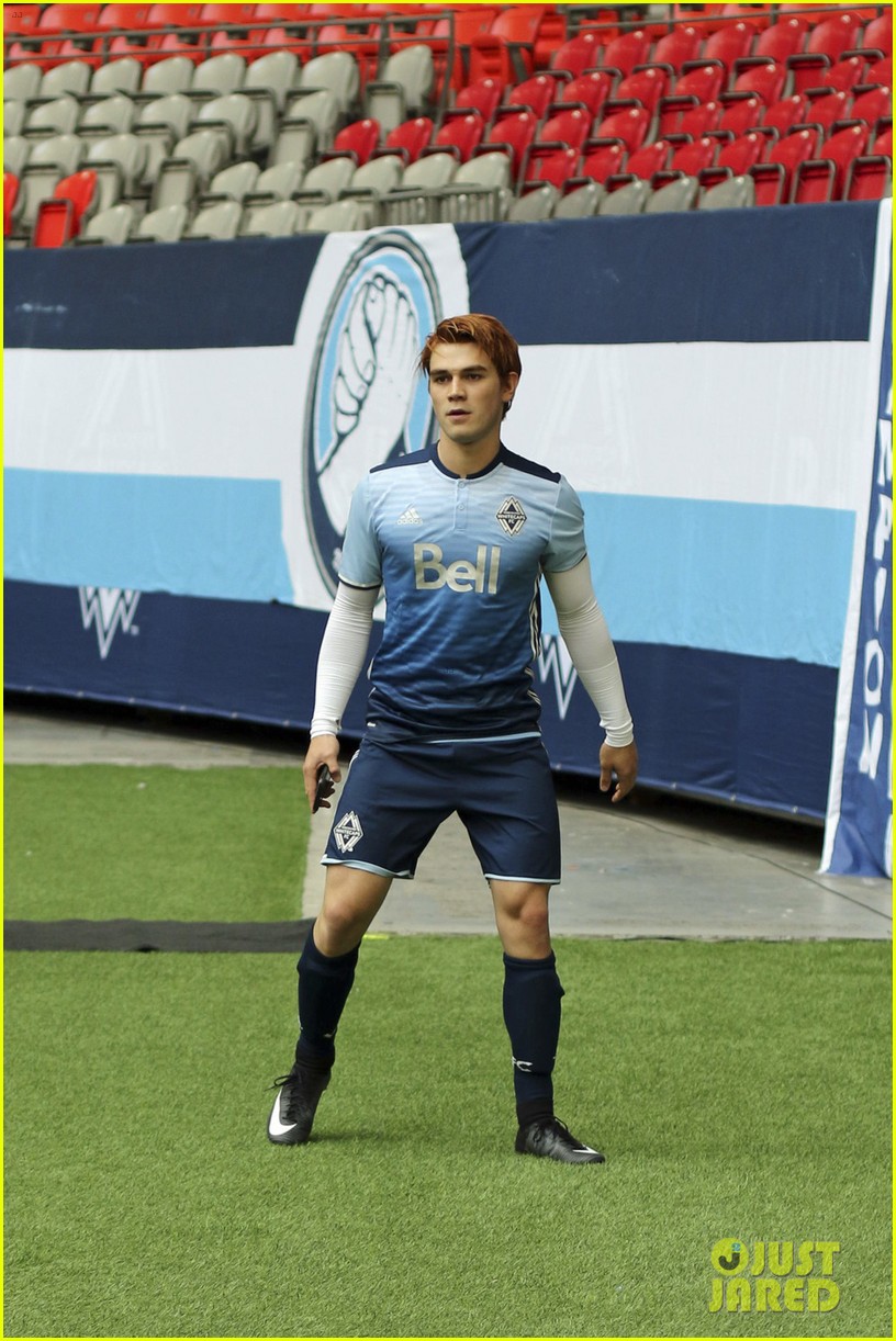 kj apa and charles melton play in childrens hospital charity soccer match 02