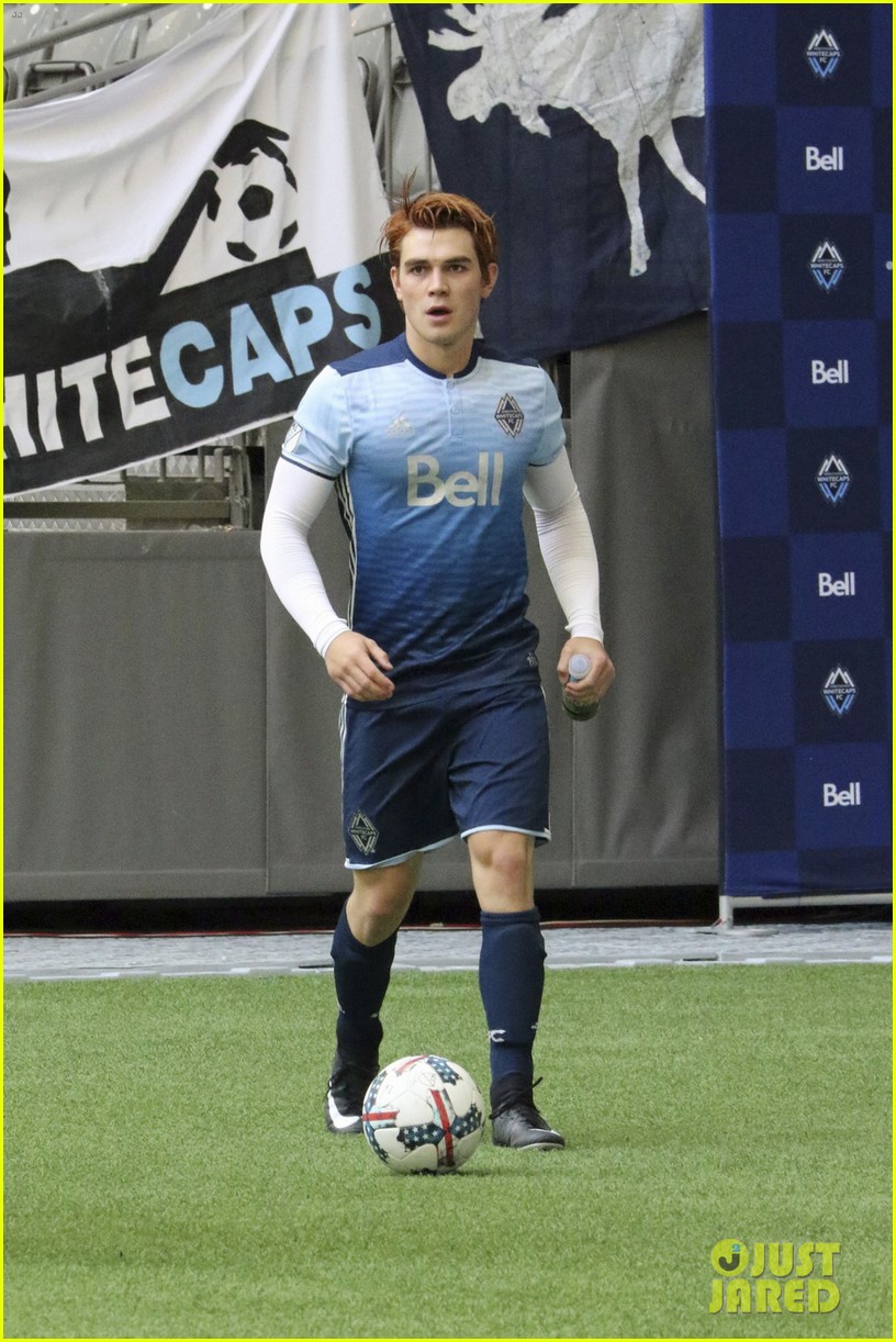 kj apa and charles melton play in childrens hospital charity soccer match 11