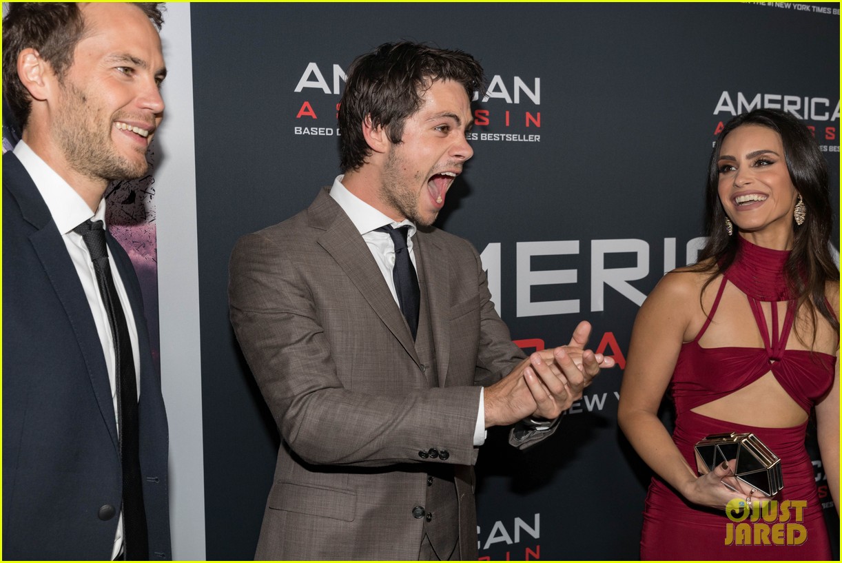 tyler posey supports dylan obrien at american assassin la premiere 09