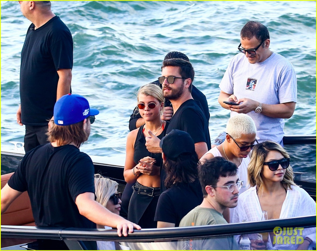 scott disick and sofia richie flaunt pda on a boat with friends2 05