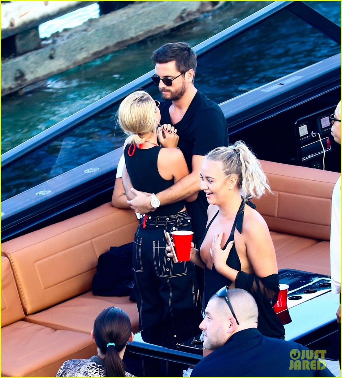 scott disick and sofia richie flaunt pda on a boat with friends2 07