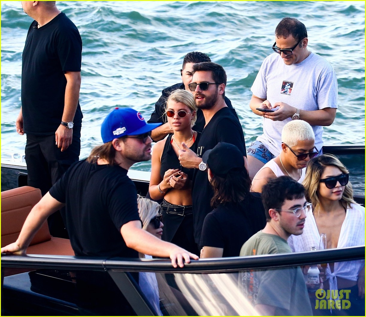 scott disick and sofia richie flaunt pda on a boat with friends2 39