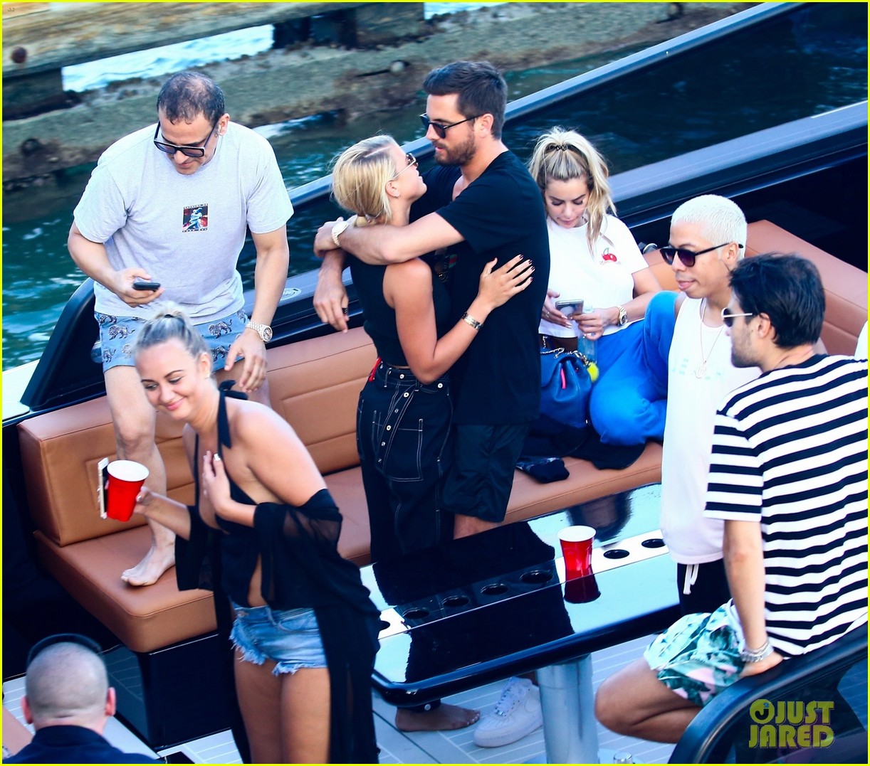 scott disick and sofia richie flaunt pda on a boat with friends2 45