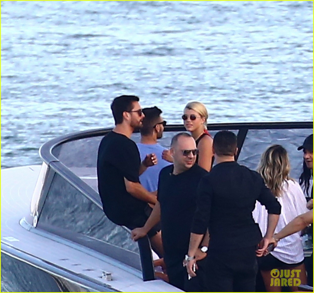 scott disick and sofia richie flaunt pda on a boat with friends2 55