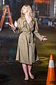 elle fanning braves the rain while filming woody allen movie 03