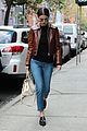 selena gomezs brown leather jacket is a fall essential 07
