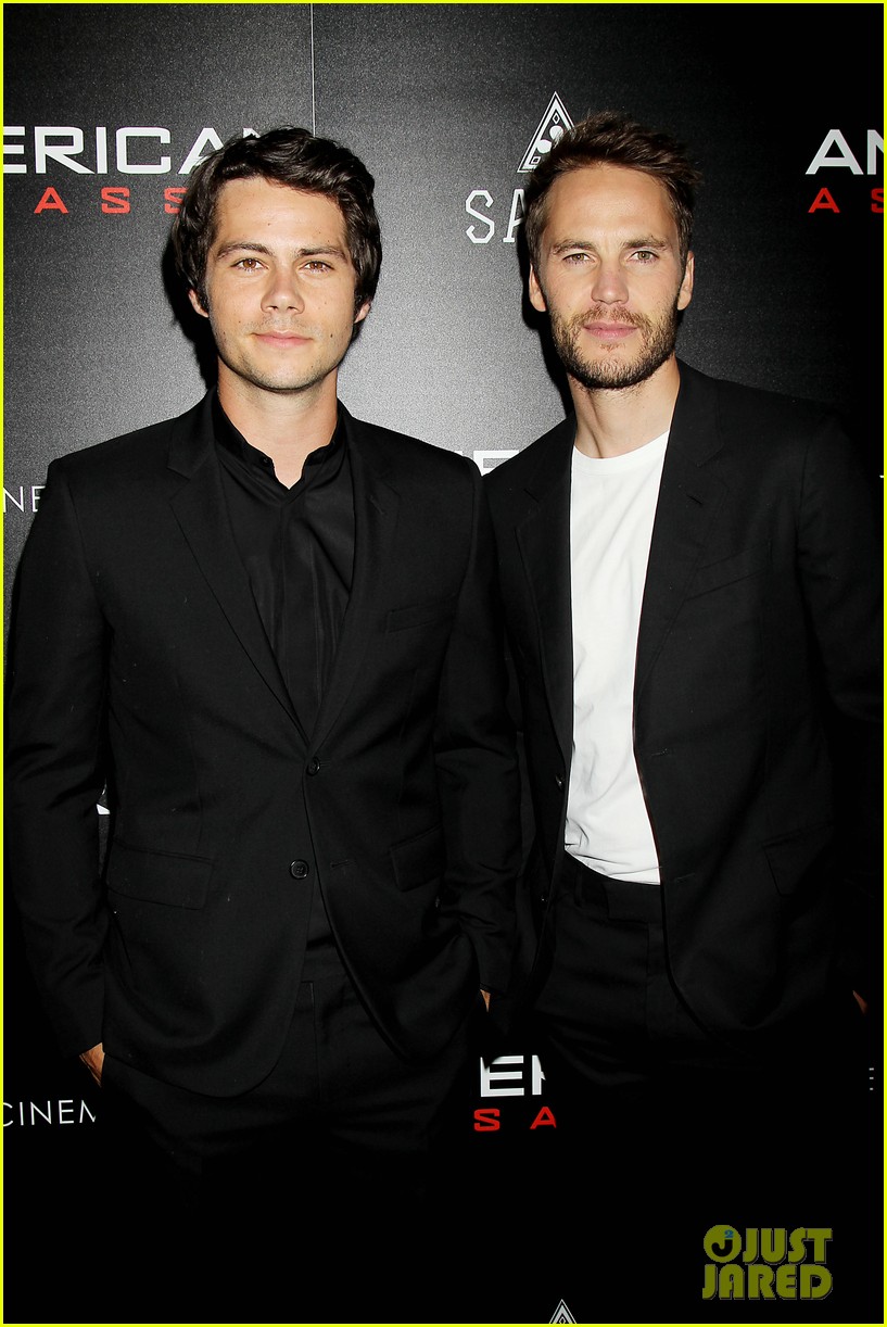 dylan obrien and taylor kitsch suit up for american assassin screening 17