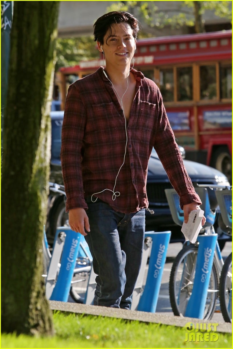 cole sprouse looks handsome in plaid for photo lab run 03